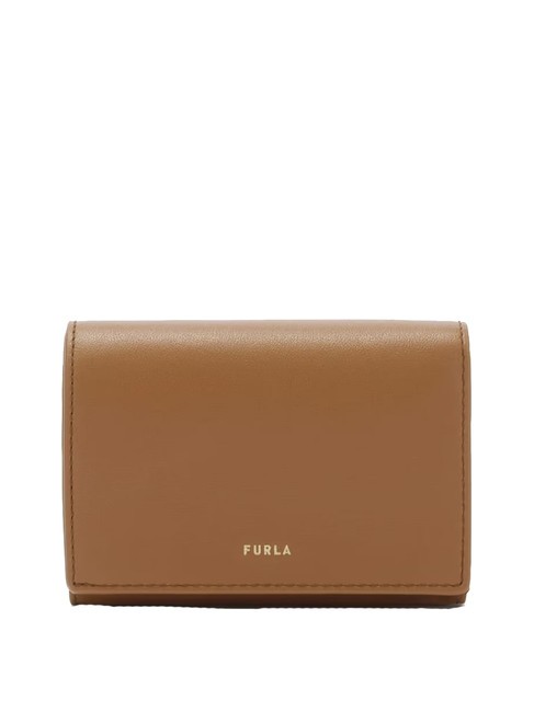 FURLA NUVOLA Portafoglio medio compatto in pelle brandy - Portafogli Donna
