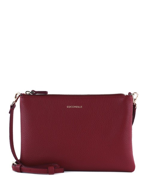 COCCINELLE BEST CROSSBODY Minibag in pelle sangria - Borse Donna