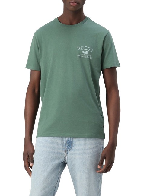GUESS BSC CLASSIC T-Shirt in cotone urban sky multi - T-shirt Uomo