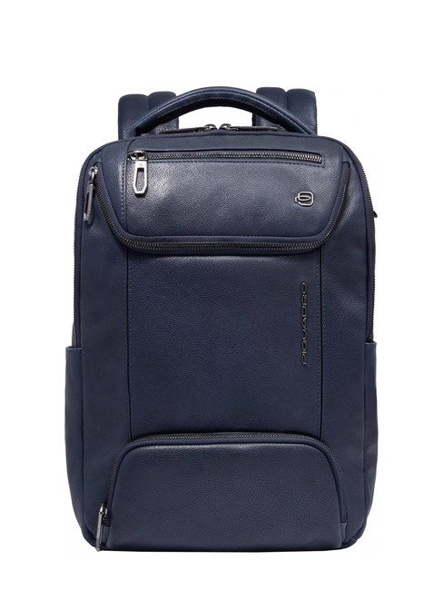PIQUADRO CRONUS  Zaino porta PC 13", in pelle blu - Zaini da lavoro porta PC