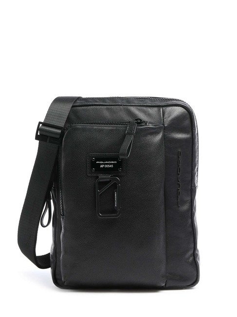 PIQUADRO HARPER Borsello in pelle porta ipad 11 Nero - Tracolle Uomo