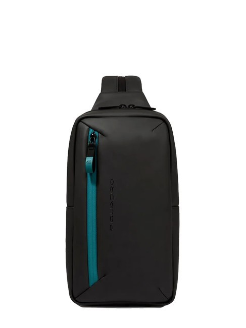 PIQUADRO CORNER SPECIALE GOMMATO  Zaino monospalla Nero - Zaini da lavoro porta PC