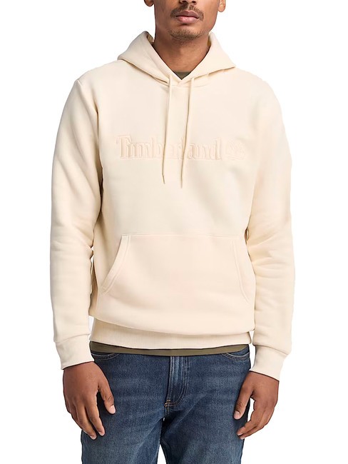 TIMBERLAND EMBROIDERY TONAL Felpa con cappuccio white smoke - Felpe Uomo