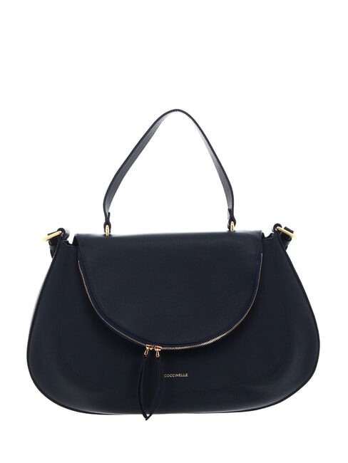 COCCINELLE SOLE Borsa a mano, con tracolla, in pelle midnight blue - Borse Donna