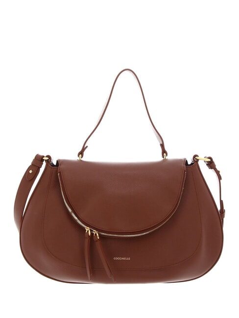 COCCINELLE SOLE Borsa a mano, con tracolla, in pelle BRULE - Borse Donna