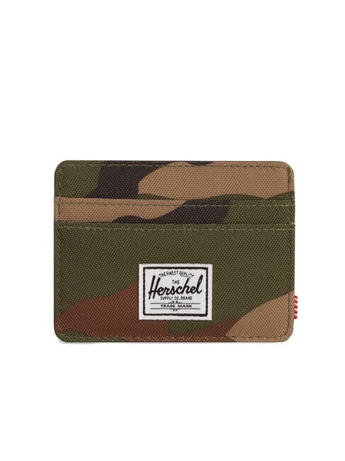 HERSCHEL CHARLIE RFID Porta carte piatto WOODLAND CAMO - Portafogli Uomo