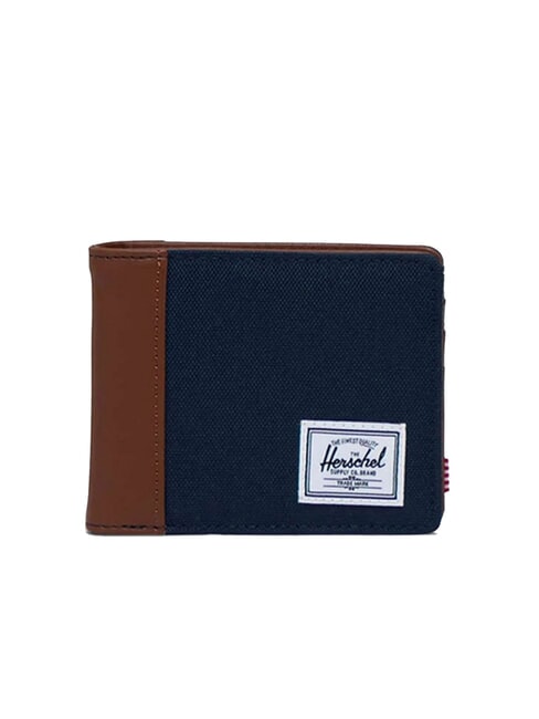 HERSCHEL HANK Portafoglio 4cc navy/tan - Portafogli Uomo