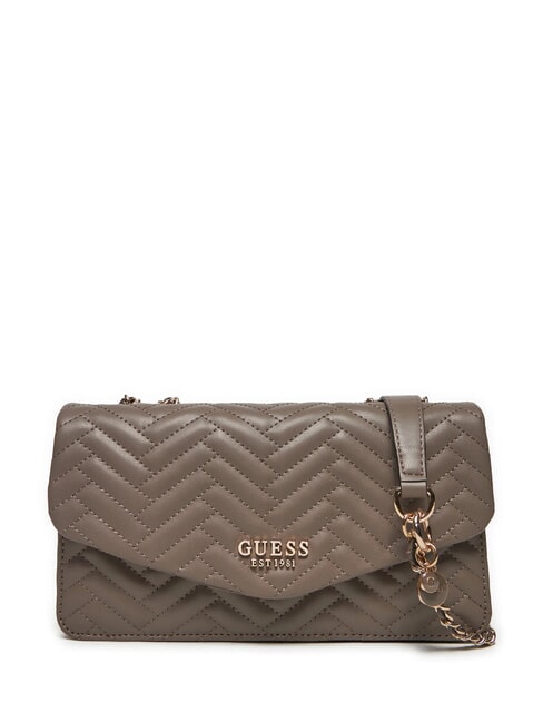 GUESS ANNING Borsa trapuntata convertible dark taupe - Borse Donna