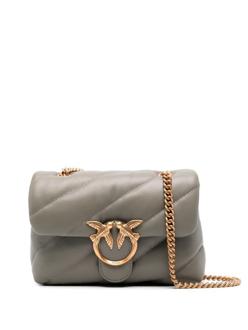 PINKO MINI LOVE BAG Borsa in nappa verde vertiver-antique gold - Borse Donna