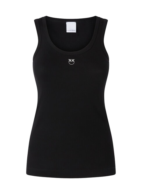 PINKO CALCOLATORE Canottiera a costine nero limousine - T-shirt e Top Donna