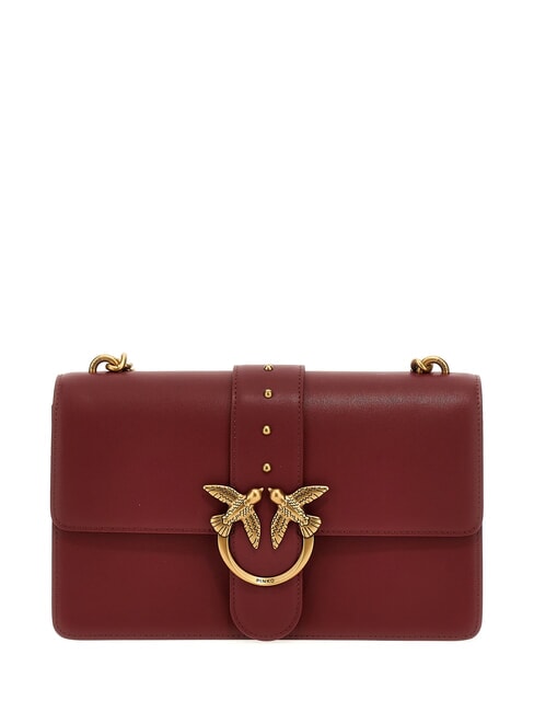 PINKO CLASSIC LOVE BAG Borsa one simply bordeaux merlot-antique gold - Borse Donna