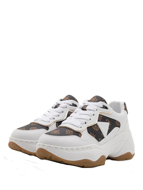 GUESS HAPYY  Sneakers alte White/Brown - Scarpe Donna