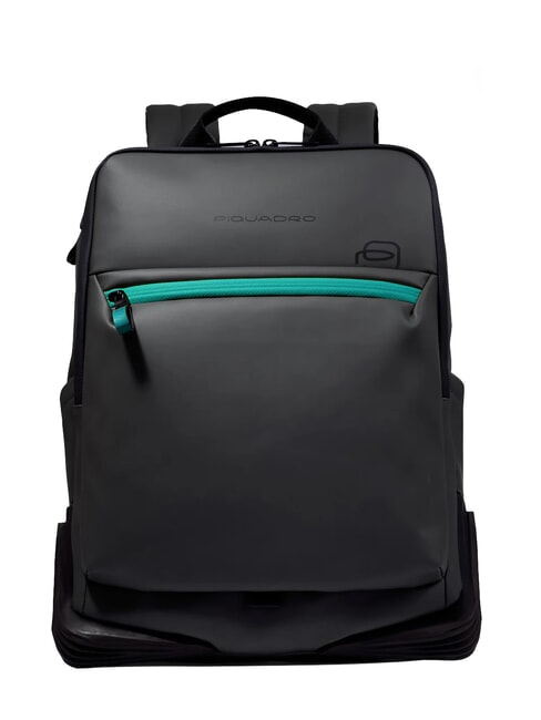 PIQUADRO CORNER SPECIALE GOMMATO Zaino porta pc 15,6" Nero - Zaini da lavoro porta PC