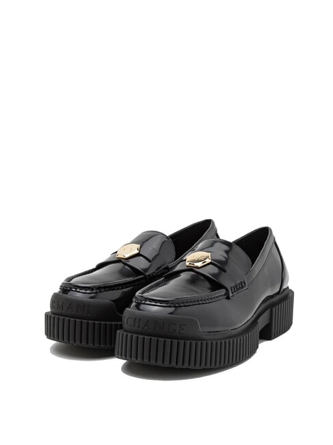 ARMANI EXCHANGE A|X Mocassini in pelle lucida Nero/nero - Scarpe Donna