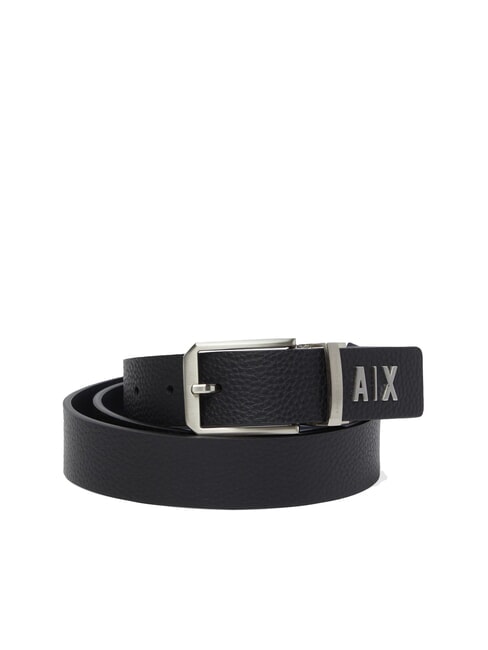 ARMANI EXCHANGE A|X DOUBLE Cintura in pelle, accorciabile black/navy - Cinture