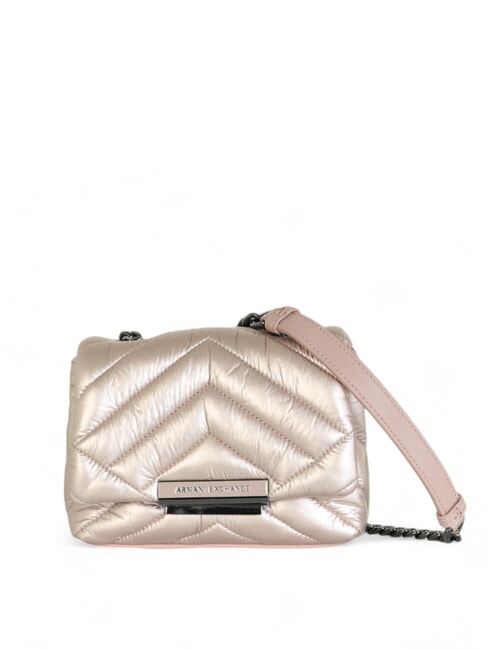ARMANI EXCHANGE A|X PUFFY Borsa matelassé mini rose gold - Borse Donna