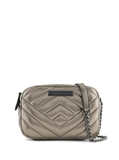 ARMANI EXCHANGE A|X PUFFY Borsa camera case matelassè gunmetal - Borse Donna