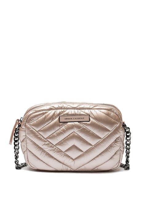 ARMANI EXCHANGE A|X PUFFY Borsa camera case matelassè rose gold - Borse Donna