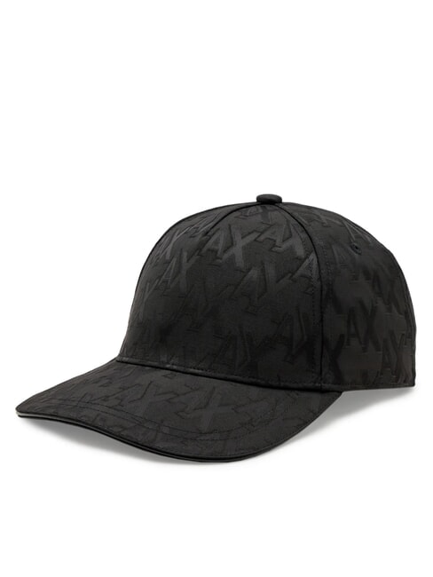 ARMANI EXCHANGE A|X LOGO ALL OVER Cappello modello baseball Nero - Cappelli