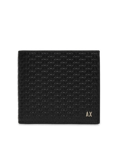 ARMANI EXCHANGE A|X LOGO EMBOSSED Portafoglio in pelle Nero - Portafogli Uomo