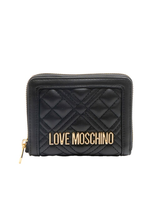 LOVE MOSCHINO QUILTED Portafoglio trapuntato piccolo Nero - Portafogli Donna