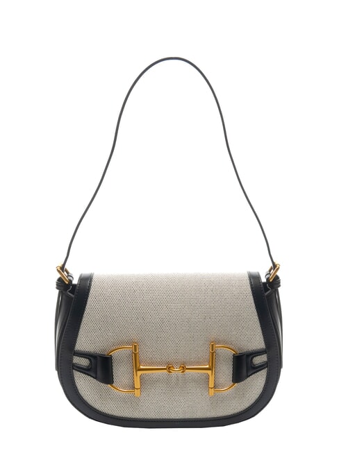 TOSCA BLU POSITANO Borsa con flap inserti jacquard Nero - Borse Donna