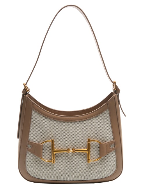 TOSCA BLU POSITANO Borsa a spalla inserti jacquard CUOIO - Borse Donna