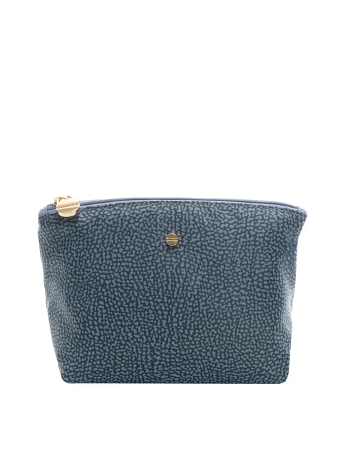 BORBONESE CLASSICA POUCH MEDIUM Necessaire con zip denim - Bustine & Necessaire