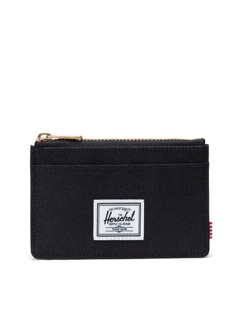 HERSCHEL OSCAR Portacarte piatto con zip NERO - Portafogli Uomo
