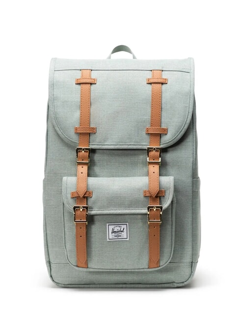 HERSCHEL LITTLE AMERICA MID Zaino porta PC 15,6" iceberg green crosshatch - Zaini Scuola & Tempo Libero