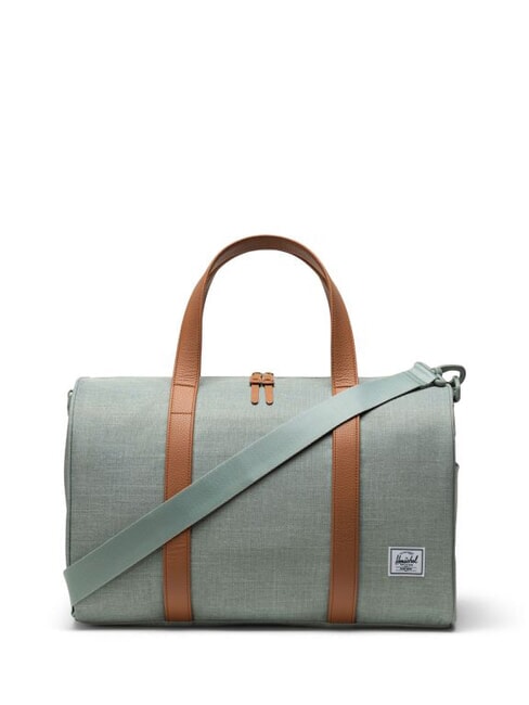 HERSCHEL NOVEL CARRY ON Borsone con tracolla iceberg green crosshatch - Borsoni