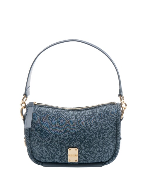 BORBONESE CAHIER HOBO SMALL Borsa a spalla con tracolla denim - Borse Donna