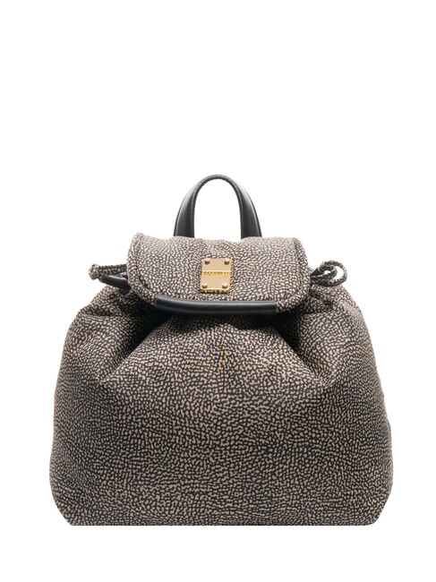 BORBONESE CAHIER SMALL Zaino OP/NATURALE/NERO - Borse Donna