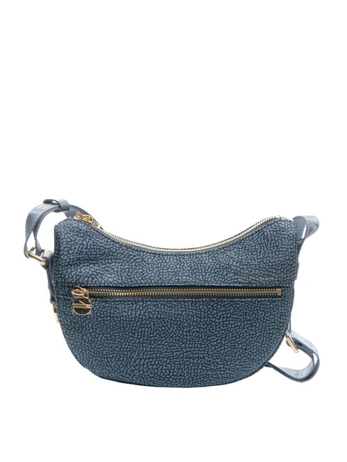 BORBONESE HOBO LUNA MINI ECO LINE Borsa sacca a tracolla denim - Borse Donna