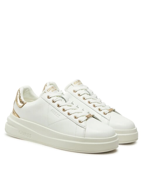 GUESS ELBINA Sneakers inserti metallizzati white gold - Scarpe Donna