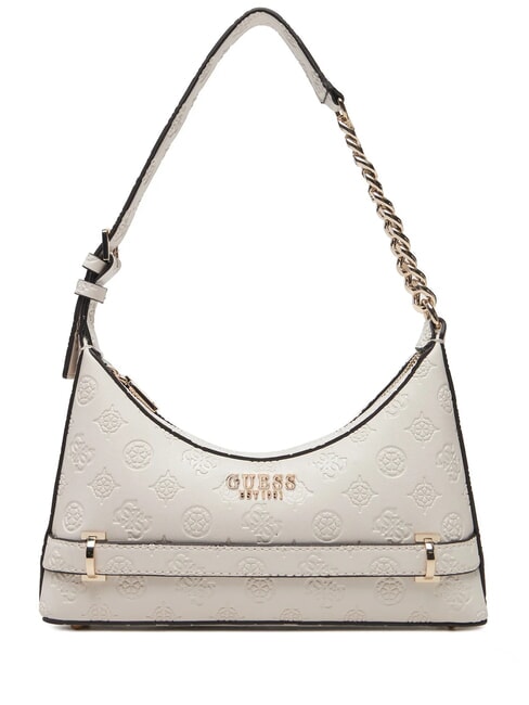 GUESS ZARELA  Borsa a spalla off white logo - Borse Donna