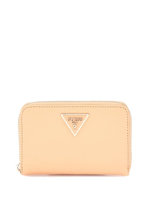 GUESS LAUREL  Portafoglio zip around medio apricot - Portafogli Donna