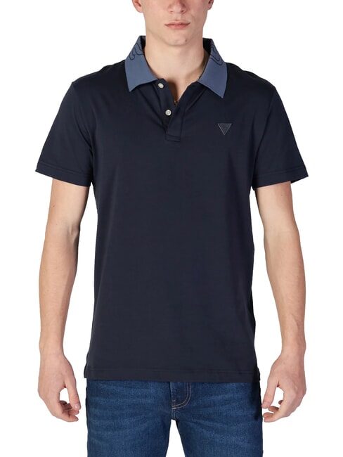 GUESS NOLAN SS Polo a manica corta stretch smartblue - Polo Uomo