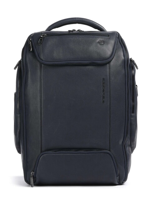 PIQUADRO CRONUS Zaino in pelle, porta pc 14" blu - Zaini da lavoro porta PC