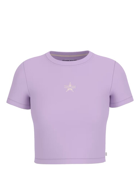GUESS JEANS SS CN EMB STAR  T-shirt lilla flower - T-shirt e Top Donna