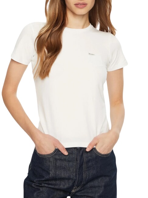 GUESS JEANS SS SLIM POCKET  T-shirt a maniche corte purwhite - T-shirt e Top Donna