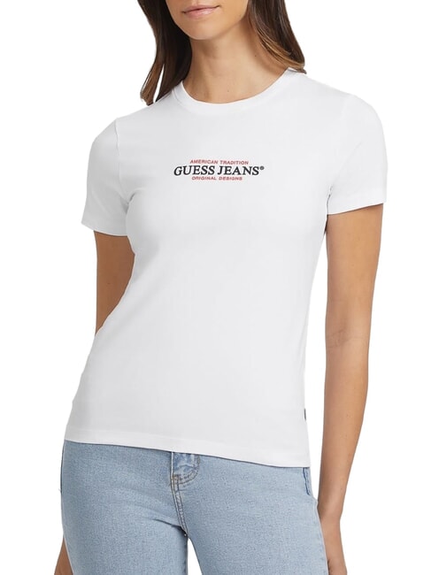 GUESS JEANS SS CN SLIM T-shirt a maniche corte purwhite - T-shirt e Top Donna