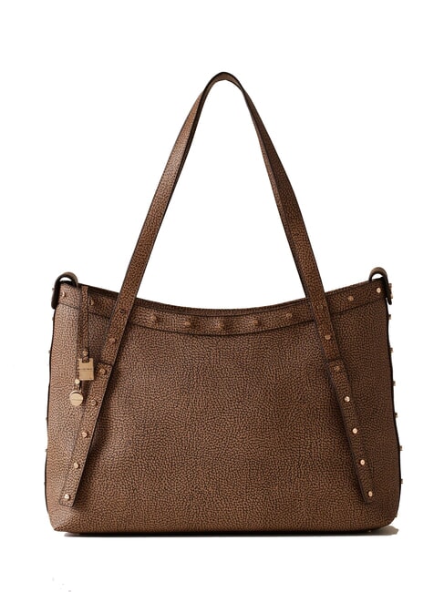 BORBONESE METROPOLE SHOPPER LARGE COATED Borsa a spalla op naturale/nero - Borse Donna