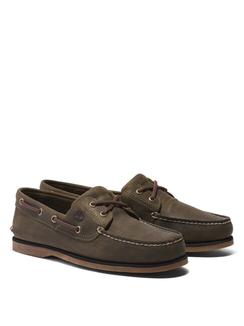 TIMBERLAND CLASSIC BOAT  Scarpe in pelle suede olive - Scarpe Uomo