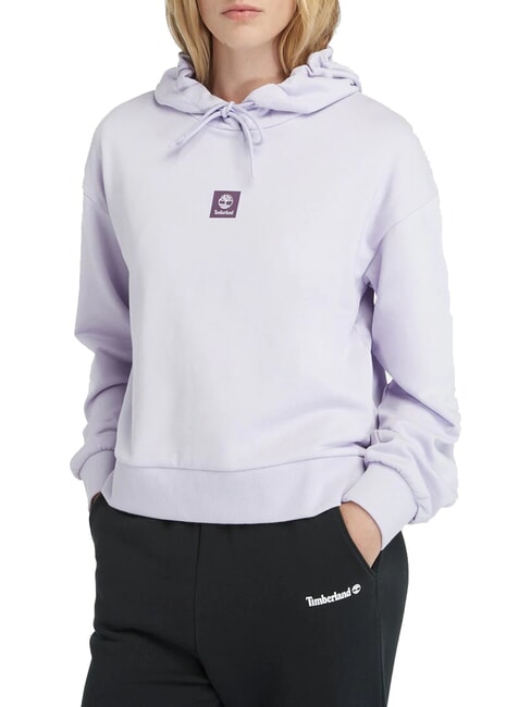 TIMBERLAND STACK LOGO Felpa con cappuccio pastel lilac - Felpe Donna
