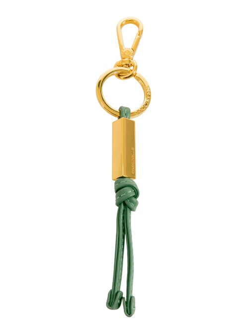 COCCINELLE ESSENTIAL Portachiavi in pelle e metallo kale green - Portachiavi