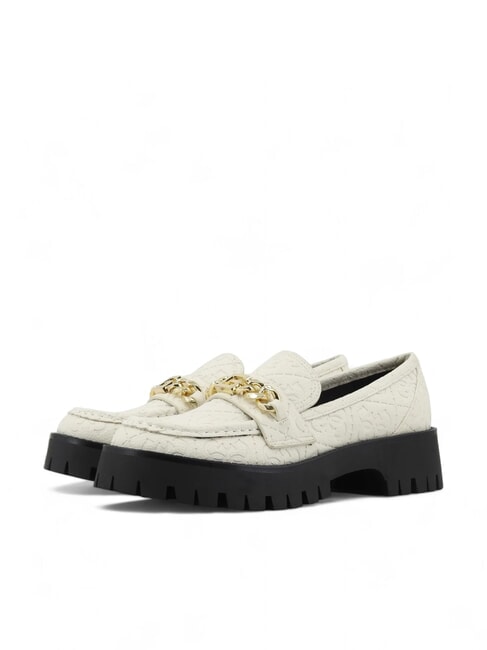 GUESS ALMOSTY Mocassino catena 4G logo white - Scarpe Donna