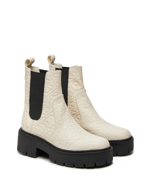 GUESS SHUZE Stivaletti chelsea slip-on WHITE/BLACK - Scarpe Donna