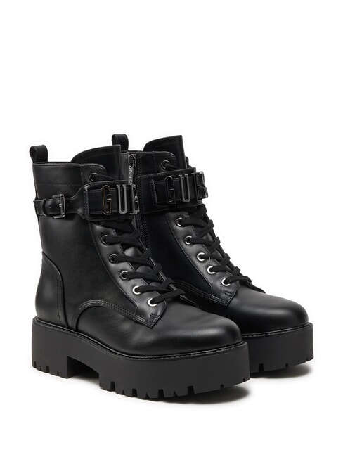 GUESS VAIRES Stivaletti anfibi logo NERO - Scarpe Donna
