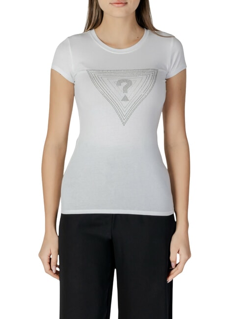 GUESS SS TRIANGLE OMBRE R3  T-shirt a maniche corte purwhite - T-shirt e Top Donna